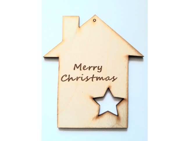 Ξύλινο Χριστουγεννιάτικο σπιτάκι - 1