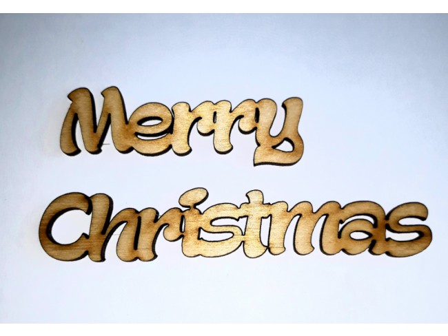 Ξύλινο merry Christmas - 1